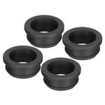 sourcing map 4Pcs Snap Rubber Grommet Plug Mount Dia 30mm ID 25mm Seal Anti-Scratch for Electrical Box Cable Pipe Black