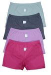 MPD ENTERPRISES Soft Womens Cotton Multicolour Boyshort Panties Plain (Pack of 4) (2XL)