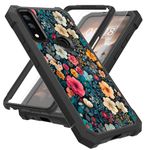 SDDFRHGH for AT&T Maestro 3 Phone Case with Screen Protector (Tempered Glass), Slim TPU Rugged Corners Bumper Cover for AT&T Maestro 3 (U626AA)-Florals Colorful