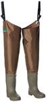 Itasca Men's Laminated Pvc Hip Wader with Neoprene Insulation, Size 8 Rain Boot, Tan, 8 D US