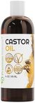 Castor Oil Pure Carrier Oil - Cold Pressed Castrol Oil for Essential Oils Mixing Natural Skin Moisturizer Body & Face, Eyelash Caster Oil, Eyelashes Eyebrows Lash & Hair Growth Serum 4 oz