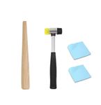 Jewelers Rubber Hammer Mallet with Wood Ring Mandrel Sizer Sizing Adjuster Ring Shaper Repair Tools Jewelry Making Kit