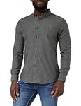 Farah - Men's Cotton Shirt, Steen Slim Fit, Brushed Organic Cotton Casual Shirt, Farah Grey Marl, L