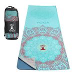 MoKo Towel for Yoga, Non Slip Hot Yoga Mat Yoga Blanket Printing Pattern Fast-Drying with Corner Pocket for Bikram, Pilates, Gym Workout, Outdoor Picnic, Lotus