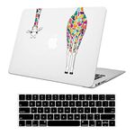 Ausmix for MacBook Air 13 Inch Case 2021 2020 2019 2018 Release A2337 M1 A2179 A1932 Touch ID, MacBook Air 2020 Case,Laptop Plastic Hard Shell Case+2 Keyboard Cover, Giraffe