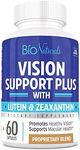 Eye Vitamin Supplement with Lutein, Zeaxanthin, Lycopene, Bilberry, Quercetin & More - All Natural Proprietary Blend Supports Vision & Macular Health - 60 Veggie Capsules