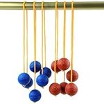 PEUTIER 6 Packs Ladder Ball Replacement, Ladder Ball Toss Game Ladderball Throwing Ball Tournament-style Ladder Golf Balls Accessories for Sports Game Toss Match (Red&Blue)