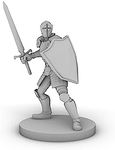 Helmed Male Paladin Tabletop DND Gaming Miniature