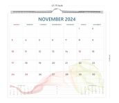 Shashiv 15 Months Wall Wiro Calendar from November 2024 - January 2026 in size 13.75" x 12" with Large Blocks to write. Suitable for home, office to hang on the wall.