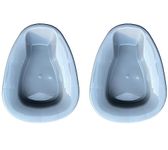 Heavy Duty Plastic Stackable Bedpan, Grey (2 Pack)