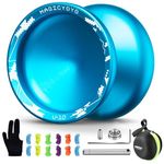 MAGICYOYO V10 Professional Unresponsive Yoyo, Aluminium, Blue, Intermediate, All Ages, Yoyo Toys