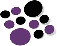 Black/Purple Vinyl Wall Stickers - 2 & 4 inch Circles (150 Decals)