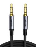 UGREEN 3.5mm Audio Cable TRRS 4-Pole Hi-Fi Stereo Mic Function, Jack Cable Male to Male AUX Cord Compatible with iPhone, iPad, Galaxy Phone, Tablets, Car Home Stereos, Headphones, Speaker, 15FT