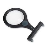 Carson LC-15 LumiCraft LED Lighted Hands-Free 2x Magnifier with 4x Spot Lens, Black