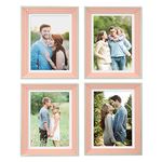 Art Street Picture Frames Set of 4 Wall Mounted Premium 3D Photo Frame Vertical & Horizontal Wall Hanging Individual Collage for Home Décor (Pink, Size 8 x 10 inch)