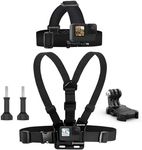 Sametop Head Mount Strap Chest Mount Harness Chesty Kit Compatible with GoPro Hero 13, 12, 11, 10, 9, 8, 7, 6, 5, 4, Session, 3+, 3, 2, 1, Hero (2018), Fusion, Max, DJI Osmo Action Cameras