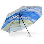 CUBY UV Sun Umbrella Compact Folding Travel Umbrella Auto Open and Close for Windproof, Rainproof & 99.9% UV Protection Parasol with Black Anti-UV Coating