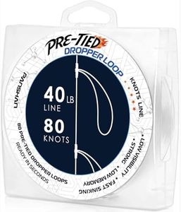 PANSHAN 40 lb Pre-Tied Dropper Loop Knots Line. Fishing Line Spool. Loops 16 Inches Apart with 5.5 Inch Loop Size. Perfect for Saltwater & Freshwater Fishing, Snapper & Other Bottom Feeding Fish
