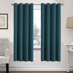 H.VERSAILTEX Premium Blackout Thermal Insulated Room Darkening Curtains for Bedroom/Living Room - Classic Grommet Top (2 Panels, Dark Teal, 52 Inch by 72 Inch)