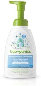 Babyganics Fragrance-Free Baby Shampoo + Baby Body Wash, 2-in-1 Baby Soap for the Bathtub, Plant-Derived and Non-Allergenic Ingredients Formulated with Baby's Skin in Mind, 473 ml Soap Pump Bottle, Packaging May Vary