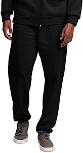 Fruit of the Loom Eversoft Fleece Sweatpants & Joggers with Pockets, Moisture Wicking & Breathable, Sizes S-4X, Black, Large