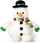 Bearington Snowball - Christmas Snowman Plush, 7 Inch Christmas Stuffed Animals, Snowman Plush