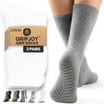 Socks with Grippers for Women - Hospital Socks - Non Slip Socks Womens - Grip Socks for Men - 3 Pairs