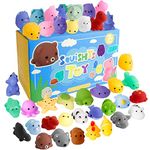 SEKEAHU Mochi Squishy Toys, 40 PCS Cute Kawaii Squishies Animals, Easter Basket Stuffers Toys Gifts & Loot Bag Fillers for Kids Teens Adults Boys Girls for Christmas Party Favors 4-8 8-12