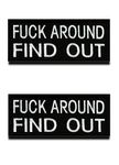 2 Pcs F**k Around Find Out Patch Tactical Military Funny Biker Patch Hook and Loop Embroidery Fastener Emblem - Patch Attachment for Backpack, Clothes, Jacket, Garment & Tactical