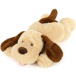 MorisMos Giant Dog Teddy Plush Soft Cuddly Toy, Kawaii Puppy Stuffed Animal Big, Cute Birthday Gifts for Kids Girls Boys Party Decorations (80cm)