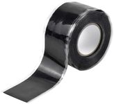 Self Fusing Silicone Tape,1 Roll Self Fusing Rubber Tape Rescue Tape Silicone Rubber Self Fusing Tape,Waterproof Repair Sealing Tape,Silicone Sealing Tape Waterproof Self Fusing Rescue Tape,Black