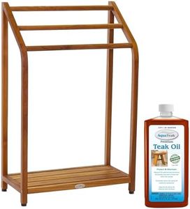 The Original Sula Versatile Teak Towel Rack & Aqua Teak Premium Teak Oil