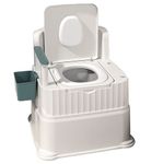 Dzz Broin 3-in-1 Mobile Bedside Commode Chair -Commode Toilet Chair. Deluxe, Sturdy and Beautiful Extra-Wide Seat,Anti-Slip and Anti-Rollover, for The Elderly, Children, and The Disabled