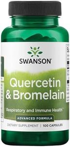 Swanson Quercetin & Bromelain-Promote Respiratory Health Support-Aid Seasonal Immune System Health-Support Cholesterol Levels Already w/i Normal Range 100 Caps (250mg Quercetin/78mg Bromelain)