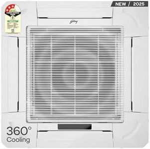 Godrej 2 Ton 3 Star, 5-In-1 Convertible Cooling, 360° Cooling, Self Clean Technology, Anti Freeze Protection, Inverter Cassette AC (Copper, 2025 Model, AC 2.0T CIC 24FTC3 4YA, White)