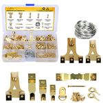 StayUnique1 - 265 PCs Heavy Duty Picture Hooks - Rustproof Picture Hanging Kit with Saw Tooth, D-Ring, Nails with Screws for Mirrors, Picture Frames & Paintings