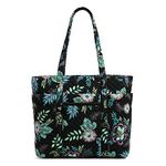 Vera Bradley Women's Vera Tote Bag Handbag, Island Garden-Recycled Cotton, One Size