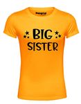 Hangout Hub Girl's Round Neck T-shirt Big Sister (Yellow;Girls 0-2 Yrs ;) Pack of 1 Kids Family T-shirts