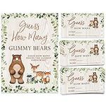 Printed Party Baby Shower Candy Guessing Game, Gummy Bear Jar, 50 Cards and Sign