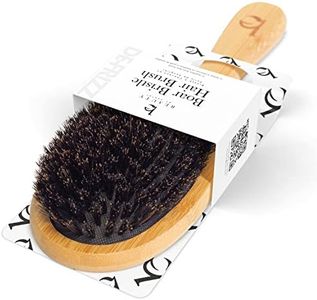 Boar Bristle Hair Brush - Smoothing Soft Bristle Brush for Men, Women & Kids, Bamboo and 100% Boar Bristles for Fine & Thin Hair, Distributes Oils for Natural Shine, Soft & Gentle on Scalp