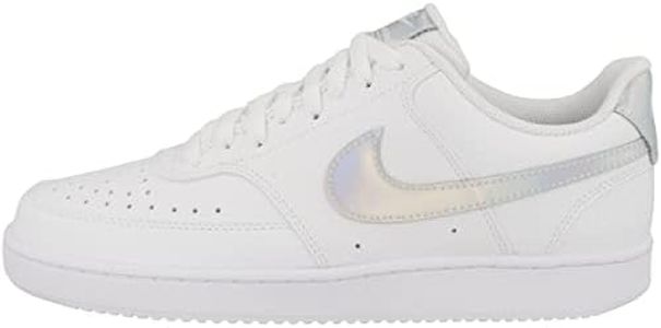 Nike Court Vision Low, Scarpe da Basket Donna, White/Multi-Color-Black, 40 EU