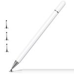 AUZOSL Stylus Pens for Touch Screens - Precise & Smooth Universal Tablet Pencil with Magnetic Cap for Android & iPhone, Phone Pen, Samsung Pen, White