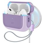 ESR for AirPods Pro 2 Case, Compatible with MagSafe, Magnetic Ready, TPU, Hybrid Drop Protection, Orbit Hybrid Case, AirPods Pro 1st/2nd Generation Cover(2023/2022/2019), Purple