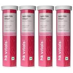 HealthKart HK VITALS Apple Cider Vinegar 750mg (Watermelon, 15 Effervescent Tablets) Pack of 4| For Weight Management & Gut Health, Supports Digestion