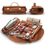 Travel Bartender Kit Bag | Professional 17-piece Copper Bar Tool Set with Portable Bar Bag and Shoulder Strap for Easy Carry and Storage | Best Travel Bar Set for Home Cocktail Making, Work, Parties