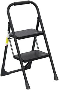 Step Ladder EFFIELER,2 Step Stool Ergonomic Folding Step Stool with Wide Anti-Slip Pedal 430 lbs Sturdy Step Stool for Adults Multi-Use for Household, Kitchen，Office Step Ladder Stool (Matte Black)…