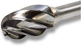 Benchmark Abrasives Ball Shape Premium Tungsten Carbide Burr with 1/4 Inch Shank Aluminum Cut Rotary Tool, Engraving Tool for Non-Metals Shaping Carving (SE-5NF)