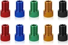 BEZANU Inflate Tire Adapter, 10 PCS Bike Presta Valve Adapters for Bicycle (5 Colors)