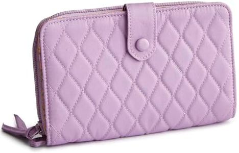 Vera Bradley Women's Cotton Large Tab Wallet, Purple Rhapsody, One Size