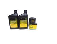 John Deere 2 Quarts Turf-Gard SAE 10W-30 Oil Plus AM125424 Filter. Fits Many Lawn Mowers - Check Description